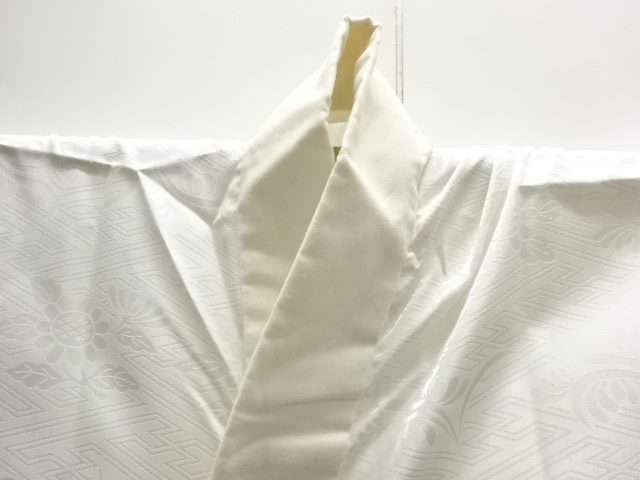  花模様織出し単衣長襦袢